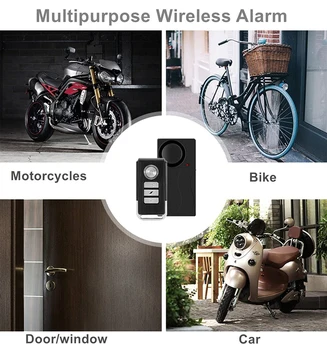 Motociclete Biciclete, Sistem de Alarma 93dB Wireless Biciclete Alarma Cu Telecomanda IP55 rezistent la apa Anti-furt Vibrații Senzori de Securitate