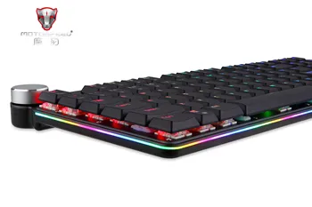 Motospeed GK81 de Jocuri Mecanice Tastatura Wireless cu LED-uri RGB lumina de Fundal de Metal Subțire Tastatură pentru Calculator gamer