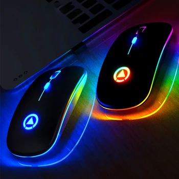Mouse-ul fără fir Wireless Reîncărcabilă Tăcut LED-uri Colorate Șoareci Optice Ergonomic Mouse de Gaming Wireless Mouse-2020