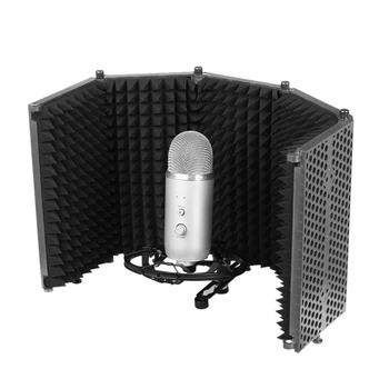 Movingmic Microfon De Studio Cu Cinci Uși Microfon Izolare Fonica Panou De Reducere A Zgomotului Panoul De Prevenitorul De Erupție