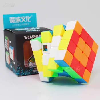 Moyu Meilong 4x4 Viteza Cub Magic Puzzle Strickerless 4x4x4 Neo Cubo Magico 59mm Mini Dimensiune Suprafață Mată Jucarii pentru Copii