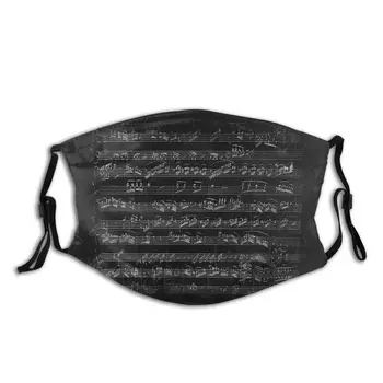 Mozart Manuscris Reutilizabile Gura Masca Cadou Muzical Anti Ceata Masca De Praf Cu Filtre De Protecție Mască De Respirat Gura Mufla
