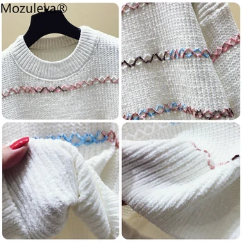 Mozuelva 2020 Toamna Iarna Computer Tricotate O-Gat Femei Pulovere Femei Tricota pulovere și Pulovere