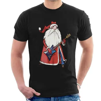 MOȘ CRĂCIUN CHITARA ROCK STAR T-SHIRT crăciun crăciun tee Casual Rece mândrie t camasa barbati Unisex Noua Moda tricou amuzant