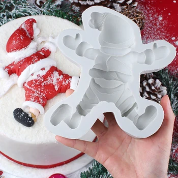 Moș Crăciun Cookie Mucegai Mucegai Silicon Fondant Tort De Decorare Instrument De Gumpaste Sugarcraft Ciocolata Forme Bakeware Instrumente