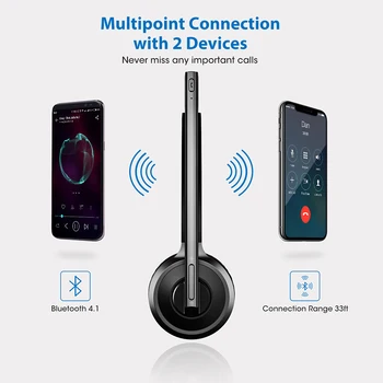 Mpow BH231A M5 Pro Bluetooth 4.1 Căști setul cu Cască fără Fir Cu Zgomot Suprimarea Microfon Handsfree Casti Pentru Birou în aer liber