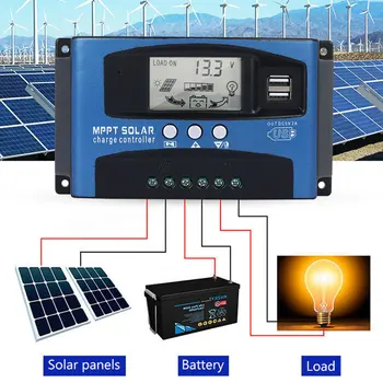 MPPT Solar de Încărcare Regulator de Energie de Încărcare Controler MPPT Focus Tracking Autofocus DC12V/24V 30A-100A