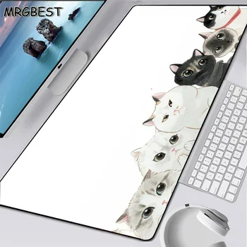 MRG 900X400x3cm Xxl Mari Gaming Mouse Pad cu Pisica Drăguț Mousepad Lockedge Tastatură Desktop Mat CS GO, LOL, Dota