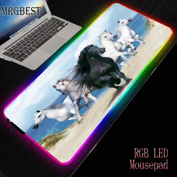MRG Cal Alb și Negru Animal Mare Viteza Mouse Pad Lockedge Desktop Laptop Office Keyboard Îngroșa Tabelul L