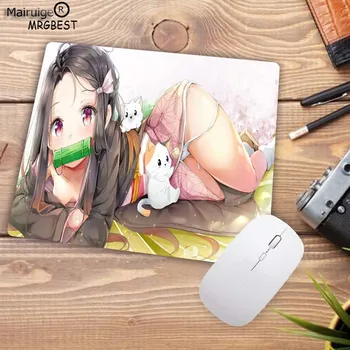 MRG RGB Gaming Mouse Pad cu USB de Mare LED Backlight Joc Pc Desktop Keyboard Mat Anime Demon Slayer Kimetsu Nu Yaiba