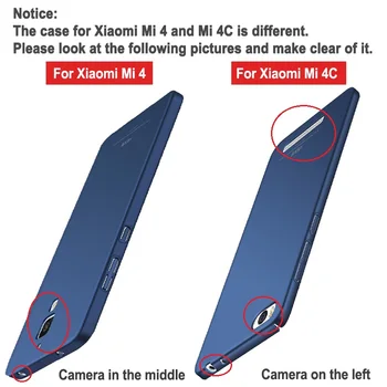 MSVII Acoperire Pentru Xiaomi Mi4 Mi4c Caz Mată Cazuri Pentru Xiaomi Mi 4 4C 4i Caz Xiomi Inel Titular Acoperire Pentru Xiaomi Mi 4C Mi4i Caz
