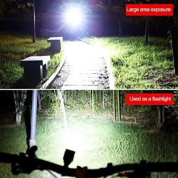 MTB biciclete claxon lumini de biciclete Cornul Frontal cu LED-uri Faruri cu bicicleta lumini usb reîncărcabilă Solare USB de Încărcare Dublă lumina de urgență
