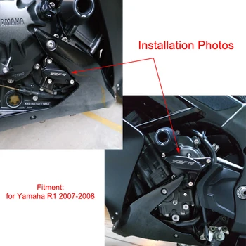 MTImport Pentru Yamaha YZF R1 2007 2008 YZF-R1 CNC POM Cadru Slider Crash Pad Motor Stator Caz Economizor de Acoperire care se Încadrează Protector Noi