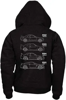 Mufflebox Nissan Skyline GTR Mens Masina Hanorac. Marimi S M L XL XXL - Negru de vară de iarnă haina streetwear sport jogger hanorace
