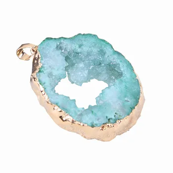 Multi-culoare opțional cristal natural de aur pandantiv Pandantiv lanț de piatră pandantiv colier Bijuterii DIY lanț pulover