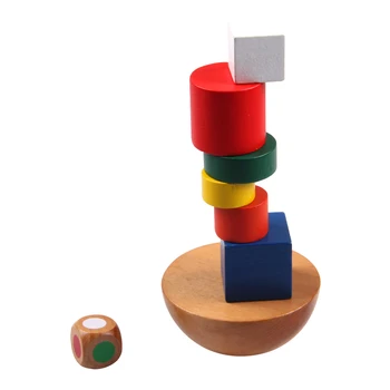 Multicolor Blocuri De Lemn Semisferică Blocuri Echilibrate Jocuri De Învățare Montessori Jucării Bagajele Stivuite Înălțimi Jocuri