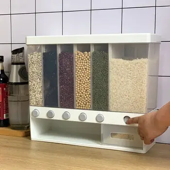 Multifunctional partiționat orez butoi cutie de cereale cutie de depozitare iese orez butoi de clasificare sertar tip a