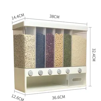 Multifunctional partiționat orez butoi cutie de cereale cutie de depozitare iese orez butoi de clasificare sertar tip a