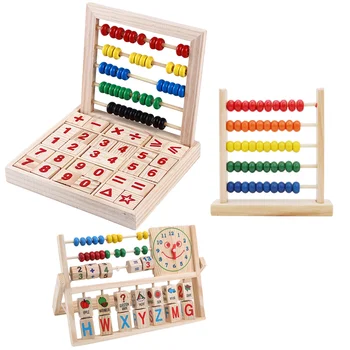 Multifuncțional Abac De Învățare Suport De Lemn Montessori Jucării De Numărare Cunoaștere Bord Devreme De Matematica De Învățământ Jucărie Pentru Copii Cadouri