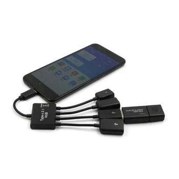 Multifuncțional Hub USB Cabluri de Încărcare 4 în 1 de Tip C pentru Micro OTG USB HUB cu Alimentare OTG Tip C Hub pentru Telefoane