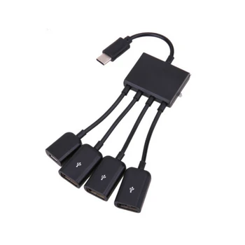 Multifuncțional Hub USB Cabluri de Încărcare 4 în 1 de Tip C pentru Micro OTG USB HUB cu Alimentare OTG Tip C Hub pentru Telefoane