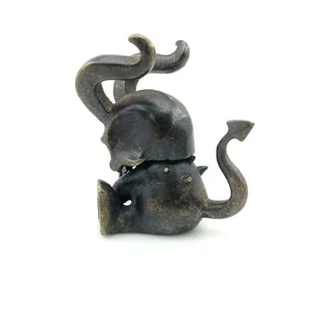 Multifuncțional Instrument Mic ECD / Birou de Obiecte Decorative din Alamă Figura Black Devil Prespapier