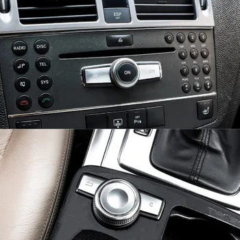 Multimedia auto Butoane de Volum Autocolante Decorare Capac Ornamental pentru Mercedes Benz C Class W204 GLK CLS ML350 C180 E260
