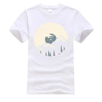 Munte Estetice Tee Camasa pentru Barbati Muntele Fuji Deșert Grafic Tricou Peisaj, Pădure, Apus de soare Fox Bunicul Tricou Supradimensionat