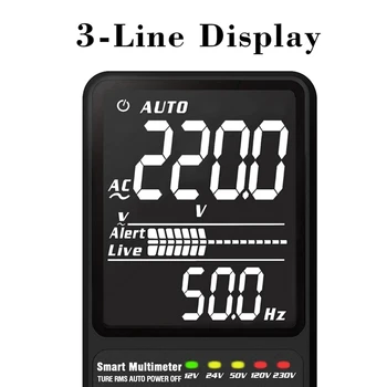 MUSTOOL MT99PRO Modul Dual de Tensiune de Detectare Inteligent True RMS Multimetru Voltag Detecta Indicator Complet Auto-Gama Ecran LCD