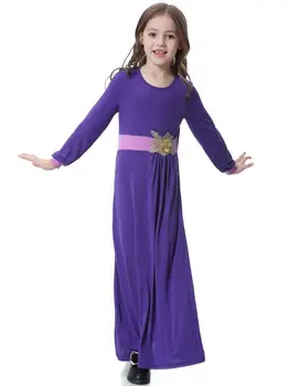 Musulman Baby Girl haine pentru copii Haina Rochie turc Dubai Moda Pulover Musulman Abaya Rochie Arabe Serviciu de Închinare abaya Y149