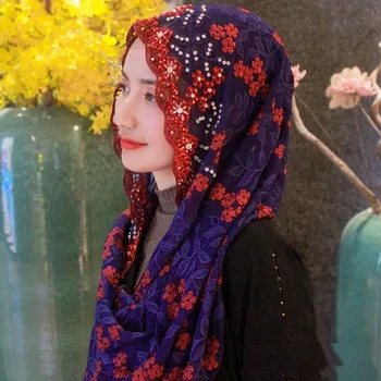 Musulman esarfa Arab femei de lux de nunta de mătase hijabs