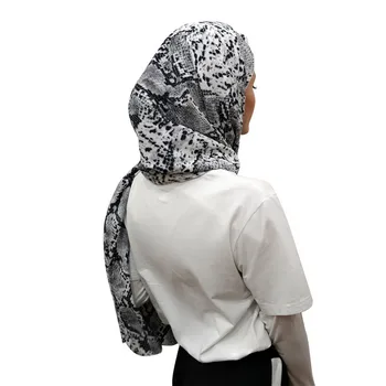 Musulmane hijab piele de Sarpe Poliester Șal Eșarfă de Imprimare de Înaltă Calitate de Toamna Iarna Islamic Warp Lung Șal