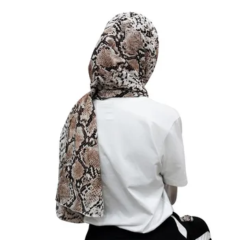 Musulmane hijab piele de Sarpe Poliester Șal Eșarfă de Imprimare de Înaltă Calitate de Toamna Iarna Islamic Warp Lung Șal