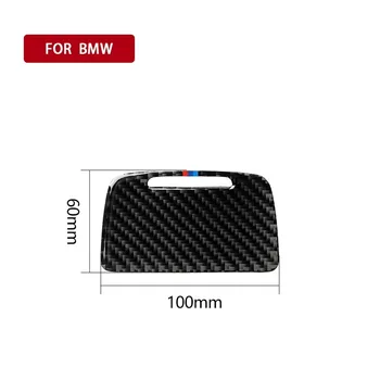 Mutips Fibra de Carbon scrumiera Garnitura capac de Stocare tabachera Panoul de Autocolant Accessores Interior Pentru BMW seria 5 F10 2011-2017