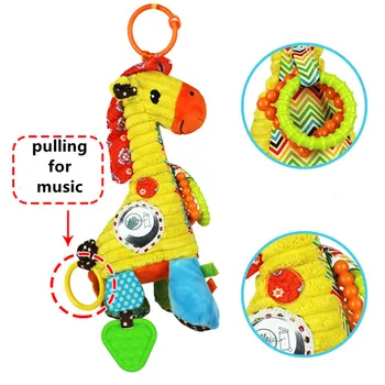 Muzical Copil Nou-Născut De Plus Girafa, Zebra Cărucior, Pătuț Agățat Rattle 0 12 Luni Bebelusi Fete Baieti Copilul De Desene Animate Toy