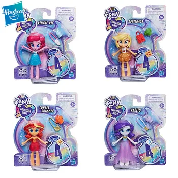 My Little Pony: Equestria Girls Applejack Raritate Pinkie Pie PVC figurina de Colectie Model de Haine de Papusi Dress Up Jucărie E9244