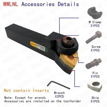 MZG WWLNL 2525 16mm 25mm Externe Carbură Solidă a Introduce Instrumentul de Cotitură Titularii Strung CNC WNMG Prelucrări mecanice prin așchiere Plictisitor Toolholder
