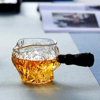 Mâner lateral Pahar de Ceai Ulcior Ceai Chinezesc Ware Ceai Separator Chahai Rezistent la Căldură de Sticlă Borosilicată de Ceai Ceașcă de Cafea cu Lapte MJ82104