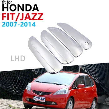 Mânerul ușii Accesorii Auto pentru Honda Fit Jazz MK2 2007~Crom Exterior Mâner Capac Ornamental Stabilit 2008 2009 2010 2011 2012 2013