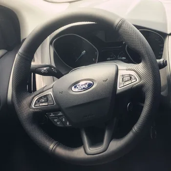 Mână cusute Autentic Lungime capacul de pe volan huse auto pentru Ford Focus 2 3 2017 kuga / Escape 2017