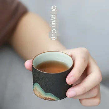 Mână-Pictat Zen Ceașcă De Ceai Handmade Retro Stil Chinezesc Gresie Master Cana Ceramica Ceai Kung Fu Set Cana Ceramica Cupe Mici