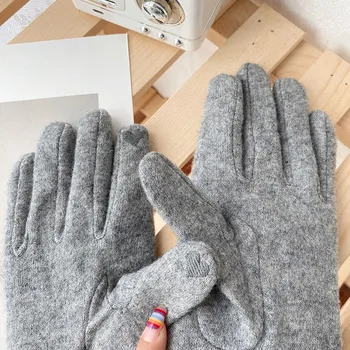 Mănuși de iarnă pentru Femei Brand Clasic Cashmere Touch Ecran Mănuși de sex Feminin cu un Deget Grosime Drving Mănuși Guantes