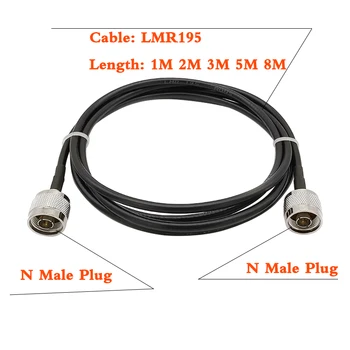 N Tip Mufă Coaxial RF LMR195 Cablu Low-loss N Bărbat să N Male Conector Antena Extensia Coadă Cablu de Sârmă LMR195