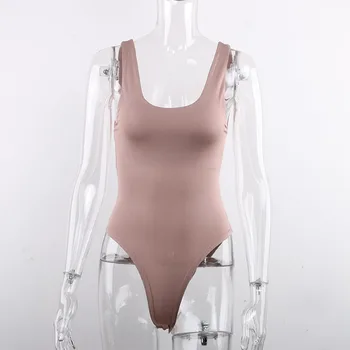 Nadafair Fără Mâneci Vară Femei Body Taie Backless Elastic Casual Bodycon Body Pentru Femei Corpul Feminin 2020 Pur Sus
