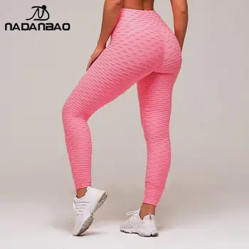 NADANBAO Moda Jacquard de Înaltă Talie Jambiere Vanzare Hot Femei de Fitness Jambiere PUSH-UP Pantaloni de Antrenament Femei