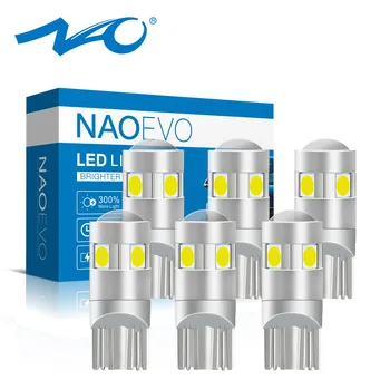 NAO 6x W5W Lampa led t10 LED Bec Lumini Auto Super-Luminos 1.6 W 3030 SMD 194 168 12V 6000K Alb Chihlimbar Roșu Masina Lumini de Lectură