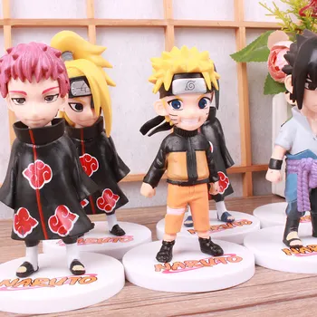 Naruto 6pcs/set Figurine Papusi Șah Nou PVC Kakashi Itachi Sasuke Model Figurine pentru Decorarea Colecție Cadou Jucarii