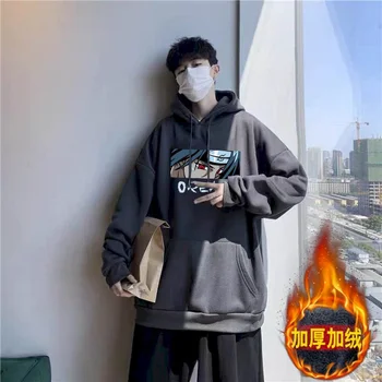 Naruto Anime Hanorace barbati Punk Capota Tricou vrac toamna iarna plus lână haine student coreean tendință cuplu Streetwear