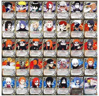 Naruto Limba Engleză Card Card Flash Anime Din Jur Uzumaki Naruto Sasuke Uchiha Acțiune Ninja Figura Card Cadou Jucărie Copil