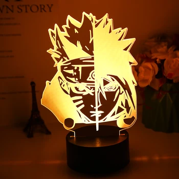 Naruto Nagato Figura Copii Lumina de Noapte Led Culori Schimbă Copilul Dormitor Veioza Cadou de Ziua Lampă de Masă cu Șase Căi de Durere